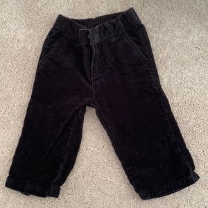 Janie and Jack Black Corduroy Pants